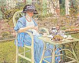 Frederick Carl Frieseke Breakfast in the Garden painting